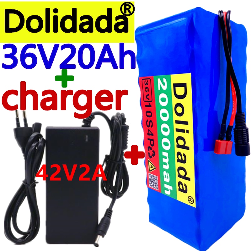 Original 36V battery 10S4P 20Ah battery pack 500W high power battery 42V 20000mAh Ebike electric bike BMS+42V2A Charger