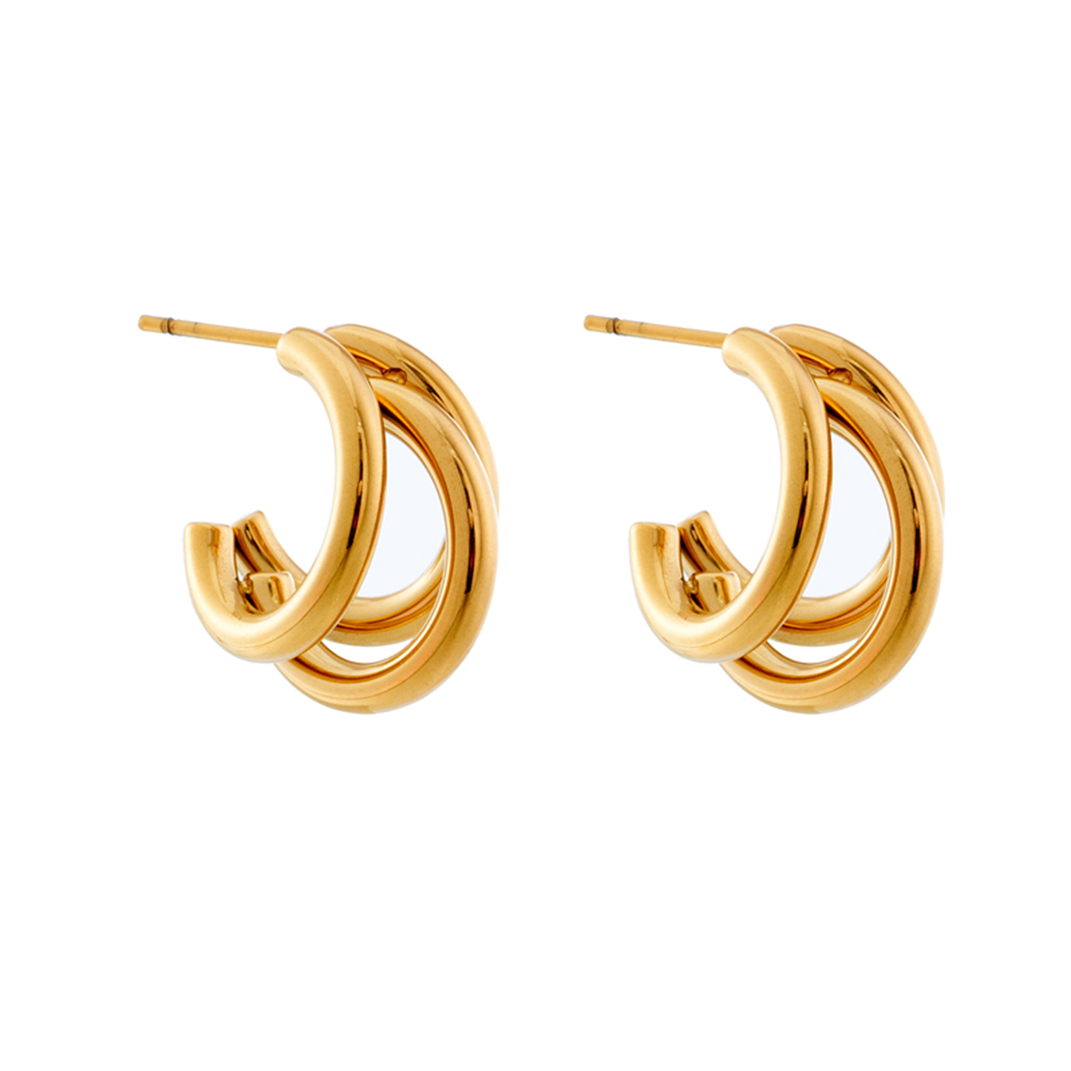 pendientes acero inoxidable mujer pendientes largos mujer MEYRROYU-pendientes de acero inoxidable 316L para mujer, joyería romántica geométrica Rectangular, novedad de , de: Oro oscuro