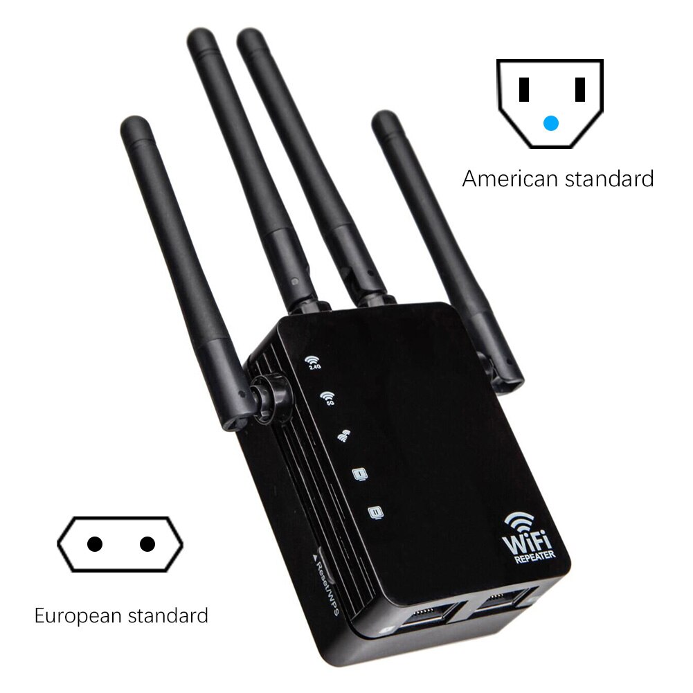 Sem fio wifi repetidor cores clássicas e design durável simples faixa dupla 1200m wifi faixa impulsionador extensor ponto de acesso