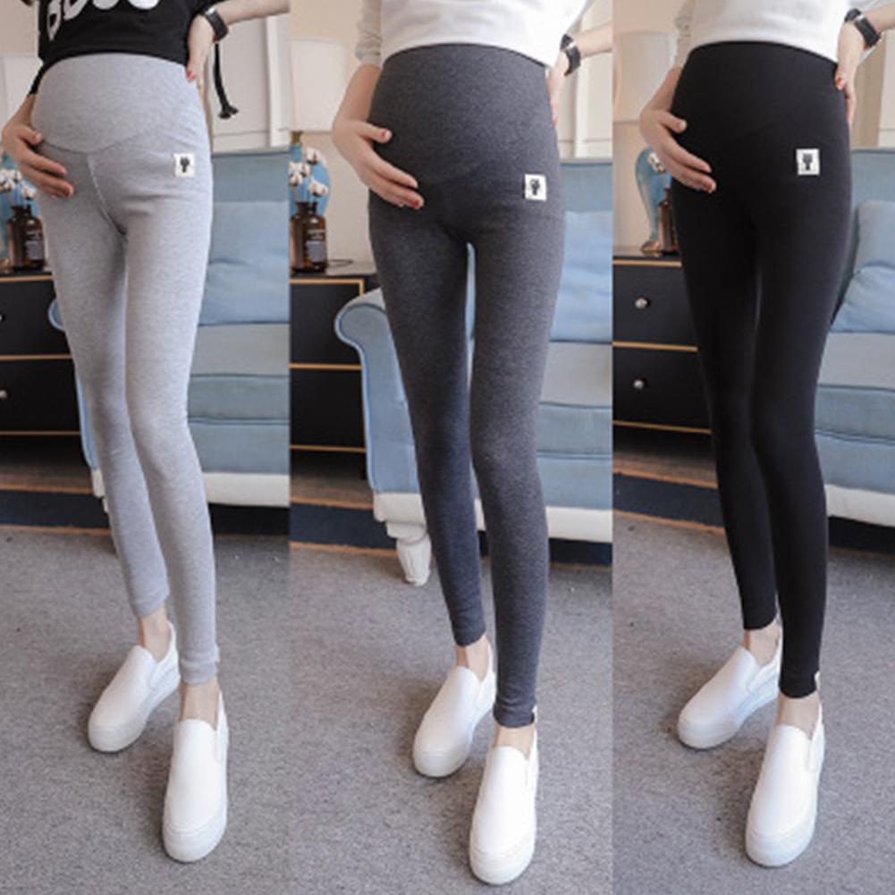 Kidlove söt kattunge mönster buken stöd leggings byxor för gravid kvinna