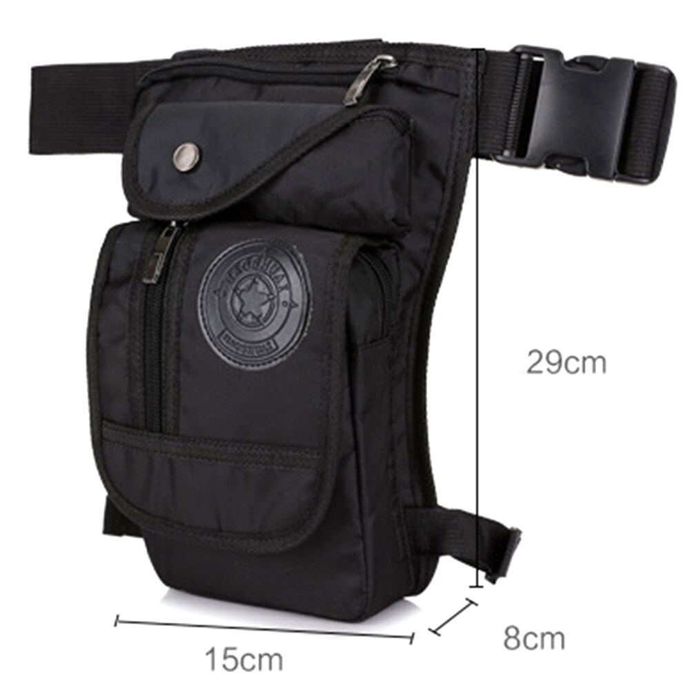 Mænd vandtæt nylon ben taske mænd taske fanny talje pack lår bælte motorcykel pose skuldertaske