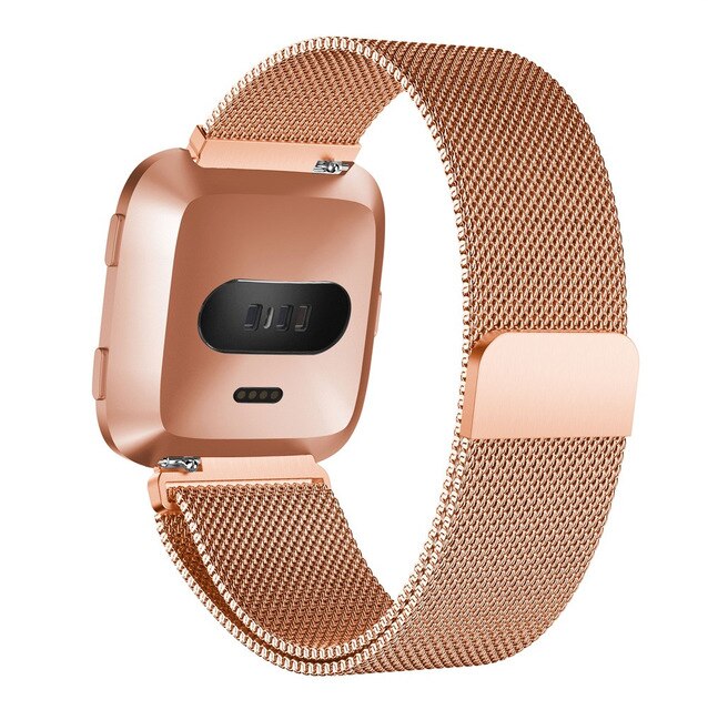 Metal Stainless Steel Band For Fitbit Versa/Versa 2 Strap Wrist Milanese Loop Magnetic Bracelet Male Lady Size Smart Accessories: 3