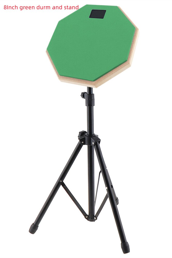 8 Inch Rubber Wooden Dumb Drum Beginner Practice Training Drum Pad with Stand / Stick Optional for Percussion Instruments Parts