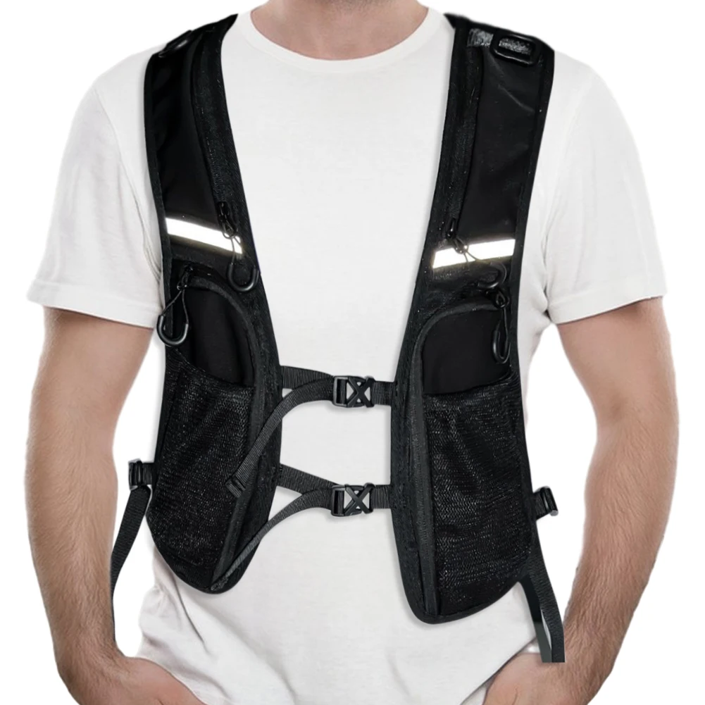Sac à dos léger DulglaChest fonctionnel, poche en verre, rangement supplémentaire, support de téléphone pour le cyclisme