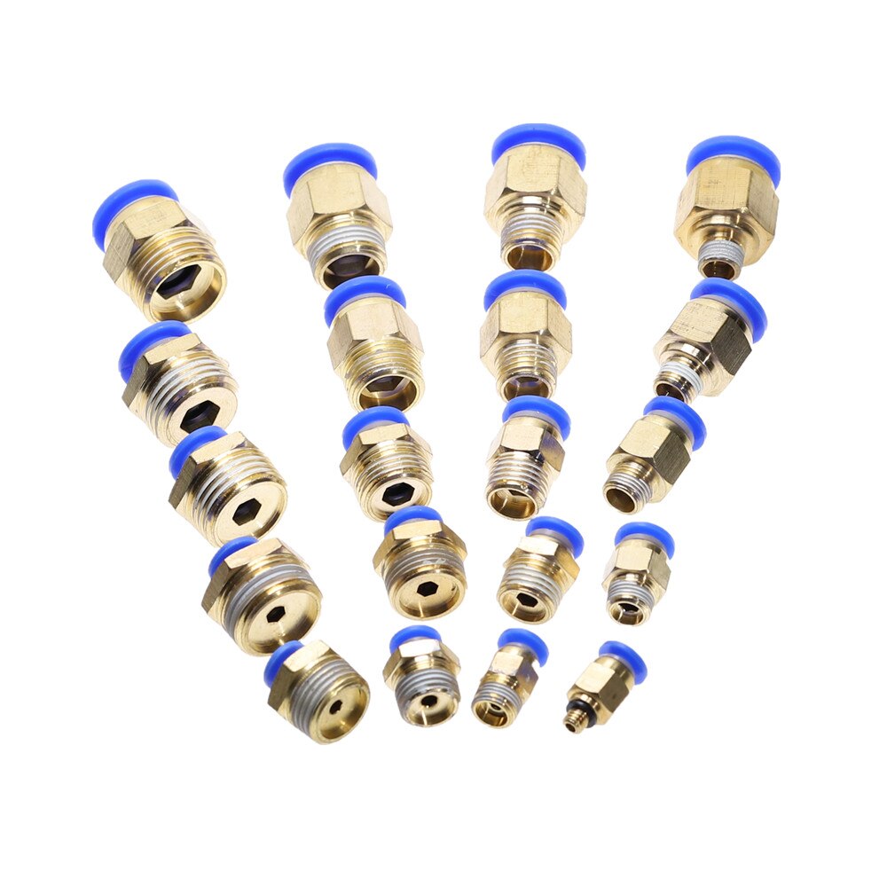 50Pcs Pneumatic Fitting Tube Connector Fittings Air Quick Water Pipe Push In Hose Quick Couping PC4-01 PC6-02 PC8-02