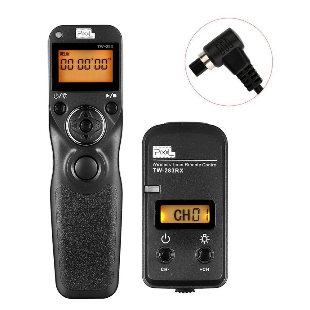 Pixel TW-283 N3 inalámbrico temporizador de Control remoto para Canon 7D 5D Mark ii 1D 6D 7D2 5D3 50D 40D 30D 10D 1D-x Cámara obturador