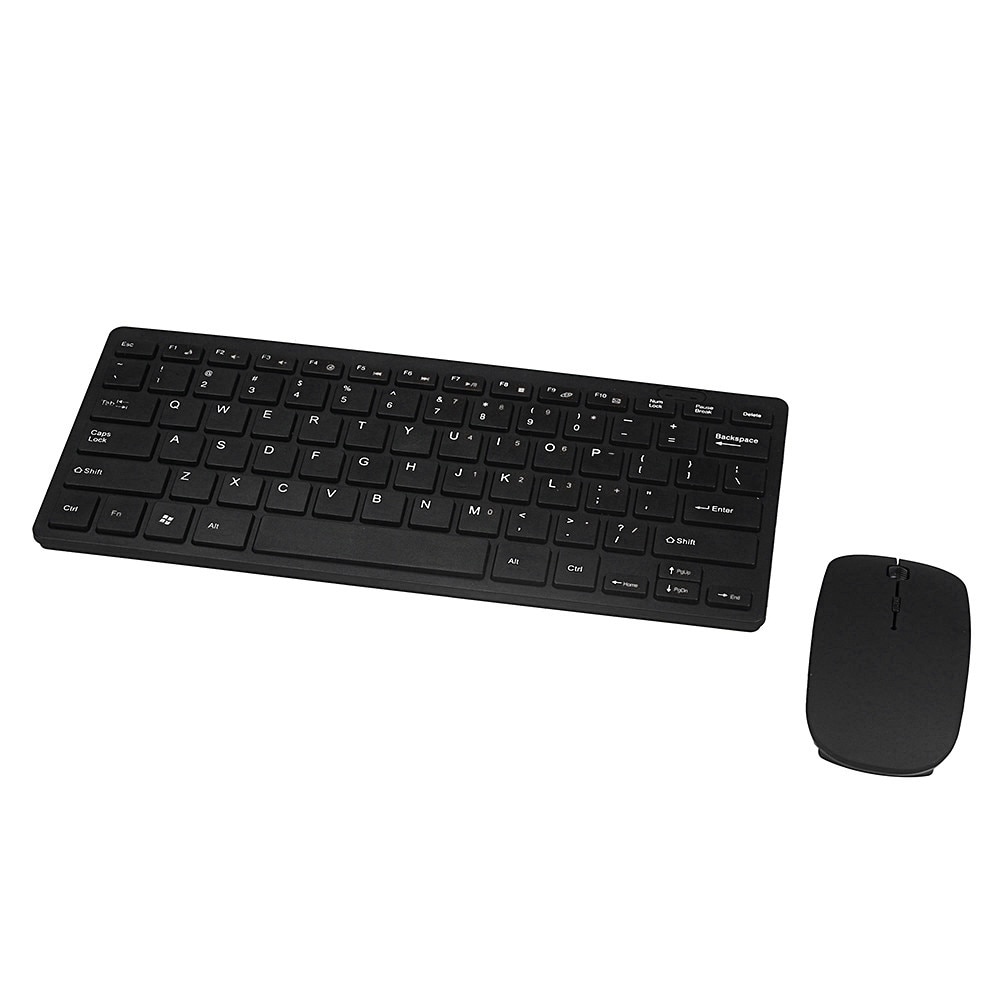 Slim Ergonimic Black 2.4GHz Cordless Wireless Keyboard and Mouse Set USB recceiver For PC Desktop Laptop 20A