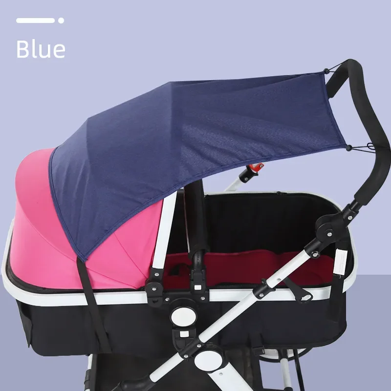 Acessórios universais para carrinho de bebê, proteção solar, proteção uv, dossel, capa para carrinhos de bebê, assento de carro, viseira solar: Azul