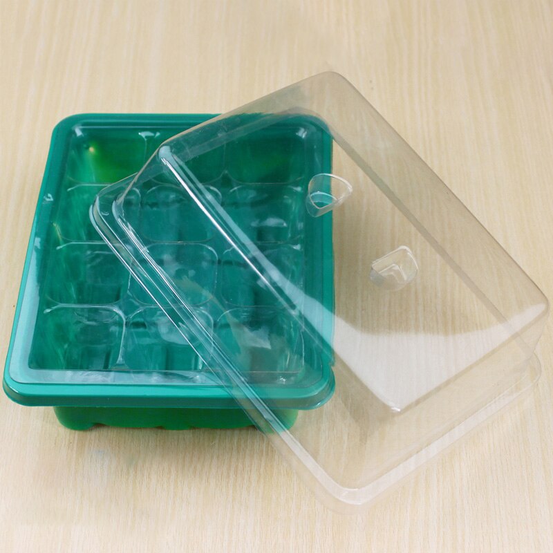 9/12 Hole Seed Seedling Device Germination Box Multi Purpose Planting Bag Plastic Nursery Pots Planting High Rate Tool: 12 hole green