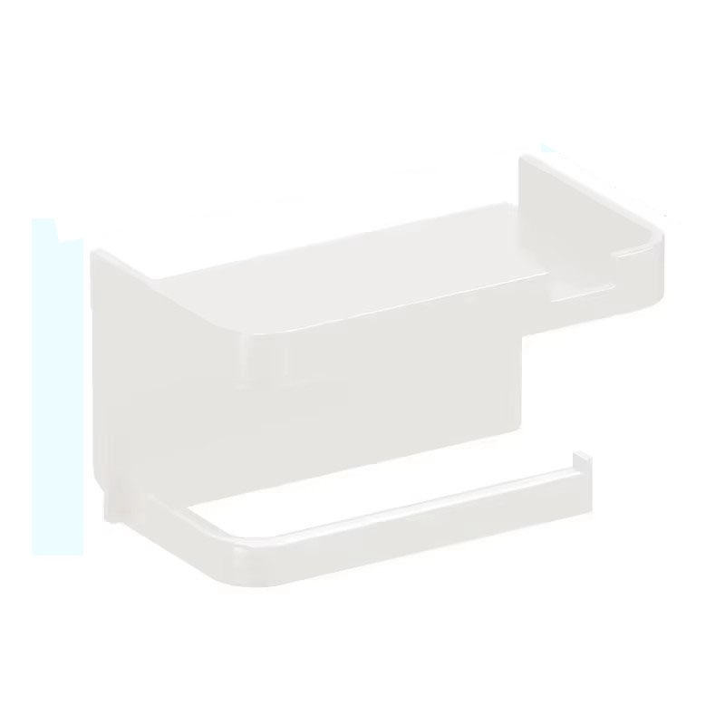 Toilet Paper Holder Plastic Storage Rack Kitchen Towel Placement Of Seasoning Bottles Bathroom Wall Roll Of P: WHITE