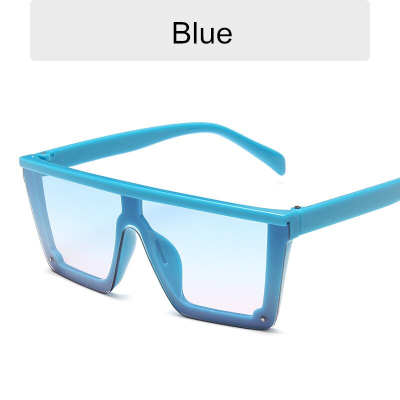 KOTTDO-lunettes de soleil classiques carrés | Miroir coloré, lunettes de soleil dégradé rose, verres pour enfants, UV400: blue
