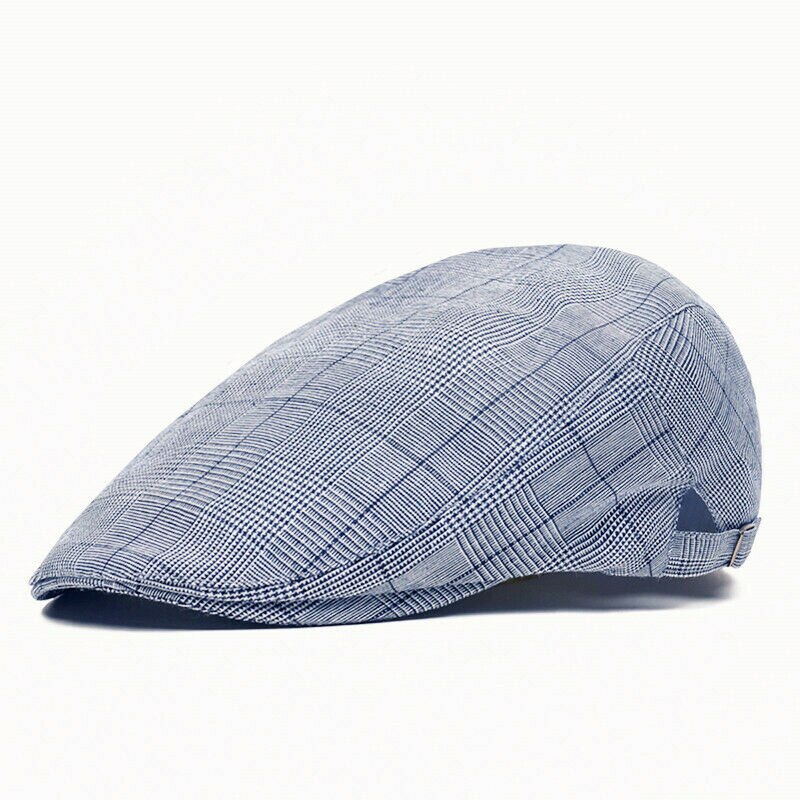 Herr sommar gatsby hatt golf kör solkeps platt basker cabbie chaufför tidningspojke rutig casual rutor ett stycke