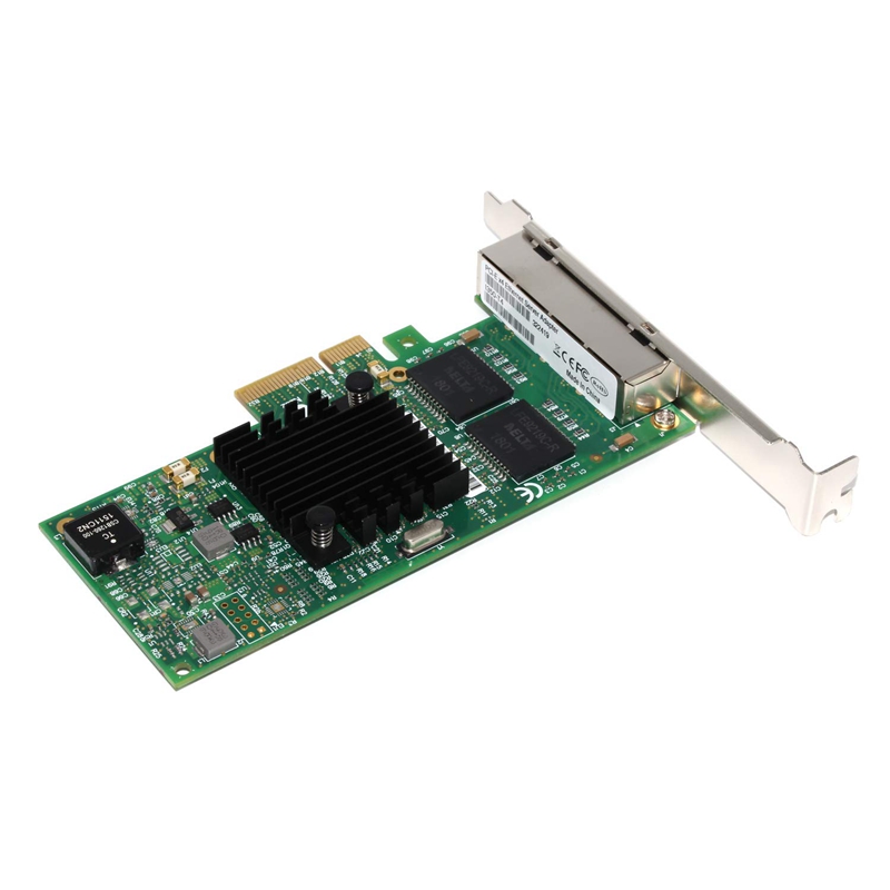 Gigabit Network Card I350 T4 E1G44HT for Intel 82580, PCI Express Network Adapter, 10/100/1000Mbps Quad RJ45 Ports, PCI-E 2.0 X4