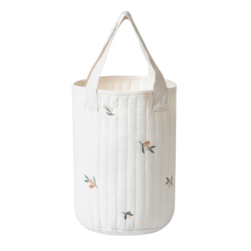 Quilted cotton Organizer bag Embroidery portable bucket bag lunch bag mommy bag Baby stroller storage diaper bags