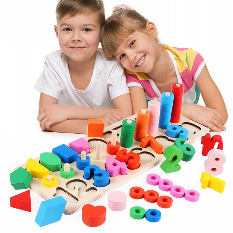 Der frühen kindheit lehrmittel logarithmischen lernen bord für kindergarten Frühen kindheit bildung puzzle form kognitiven spielzeug