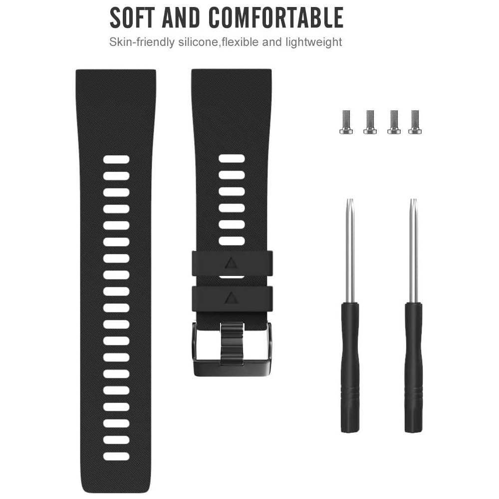 YAYUU Watch Strap for Garmin Forerunner 35 Band Soft Silicone Replacement Bands for Garmin Forerunner 35 Watch