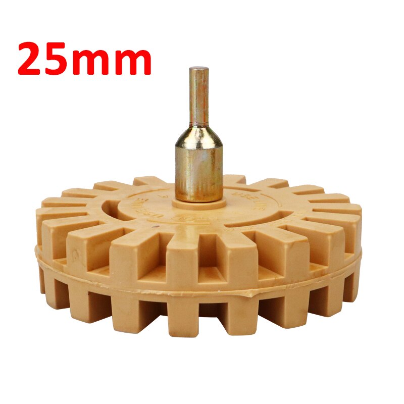 Car Pneumatic Rubber Eraser Wheel Pad Rubber Disk Decal Eraser Wheel Car Sticker Remover Paint Cleaner Car Polish Auxiliary Tool: Brown