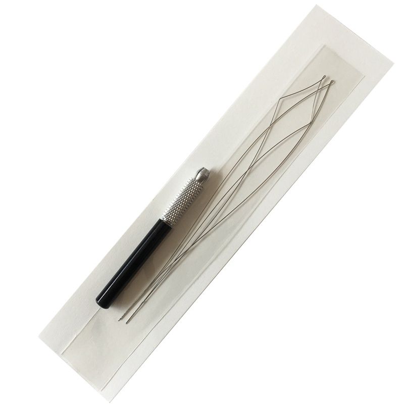 1pc vedin metallisilmukka vetoneula putki + 2 neula nano rengas vetoneula