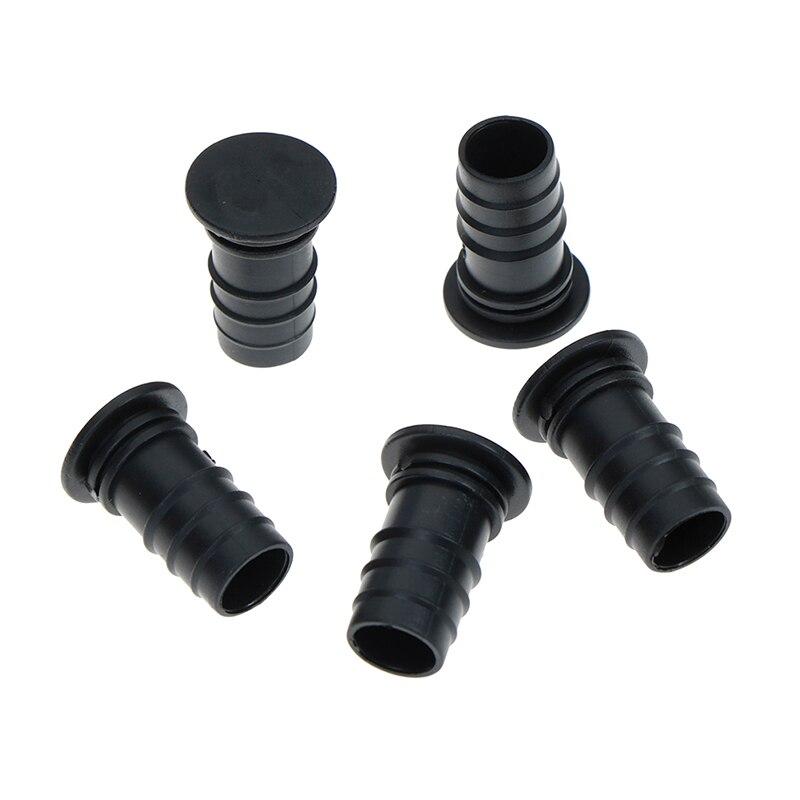10Pcs/lot Durable Black 16 Mm End Plugs Pipe Fittings Plastic Water Hose Connector Plastic Greenhouse Water Pipe Plug Connector