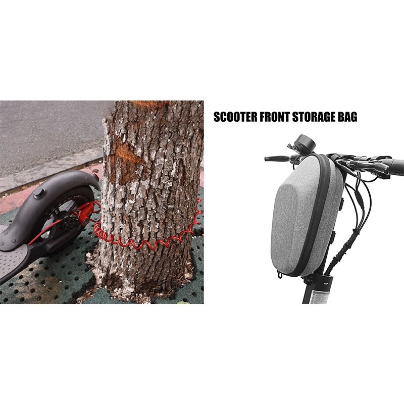 2 jeux d'accessoires pour Scooter Xiaomi Mijia M365 Pro: 1 pièces de verrouillage, freins à disque, roues et 1 ensemble de sacs de rangement avant