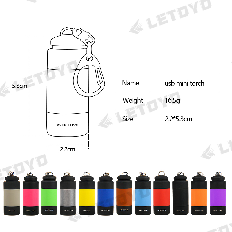 LETOYO UV USB linternas Led Mini luz portátil recargable linterna impermeable para plantilla de calamar plantilla de metal herramientas de pesca de mar