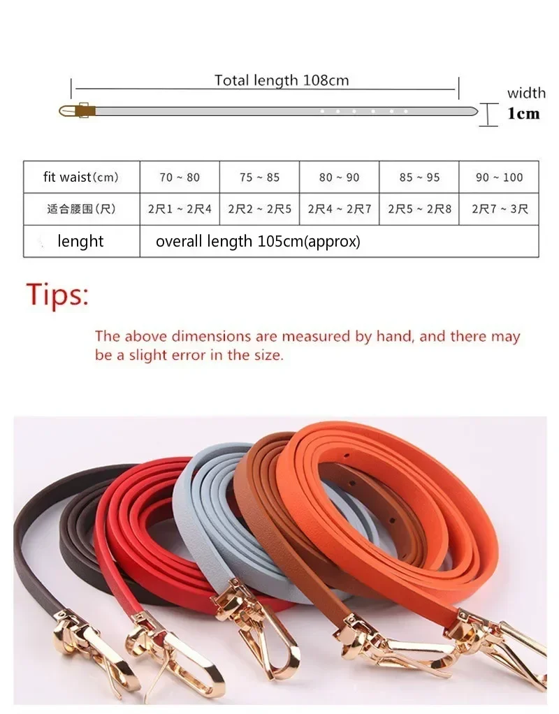 Ceinture de Taille Fine pour Femme, Accessoire de , Style 2023