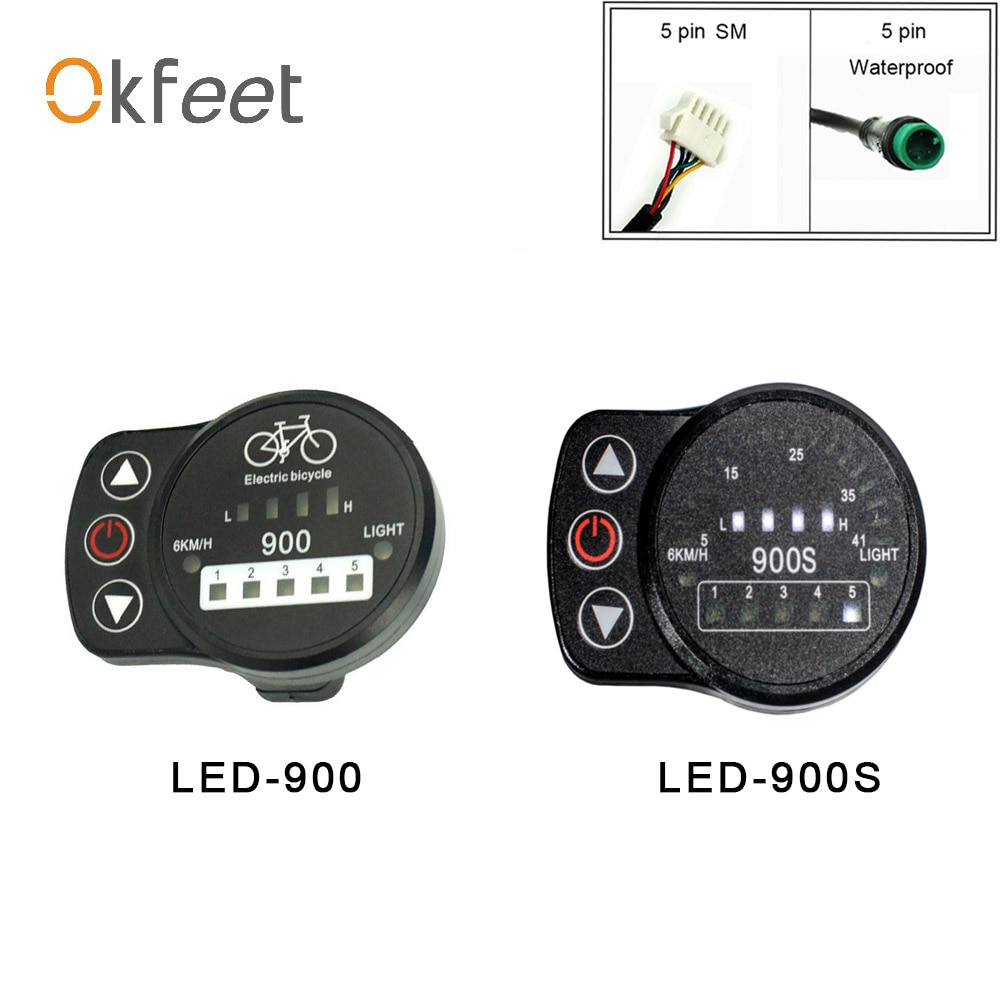 Okfeet Kt Led 900 S 900 Ebike Display Elektrische Fiets 36V 48V Led Display Voor Elektrische Fiets