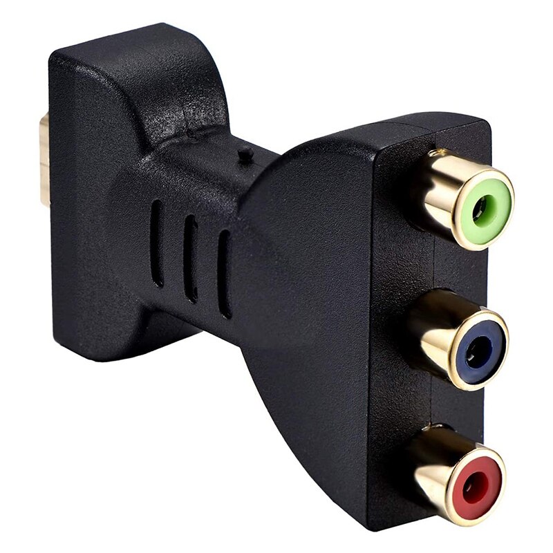 2 stk hdmi hann til rca adapter av video o omformer adapter  til 3 rca komponent omformer gullbelagt adapter