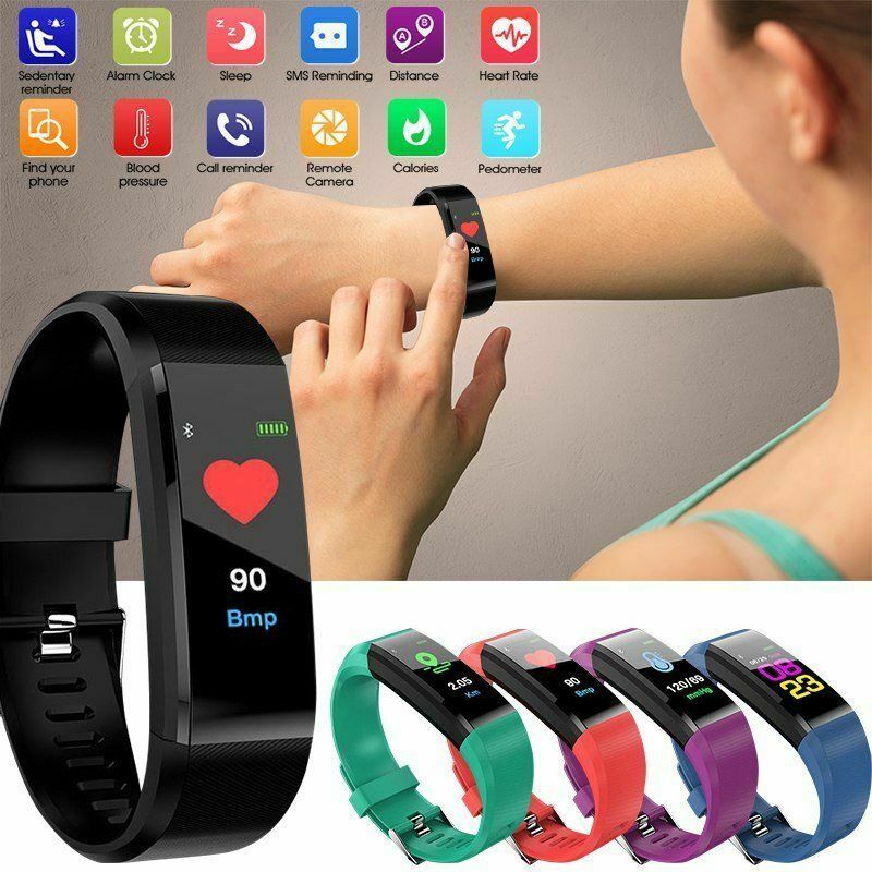 Waterdichte Smart Armband Horloge Polsbandje 115 Plus Bloeddruk Monitoring Hartslagmeter Smart Fitness Band