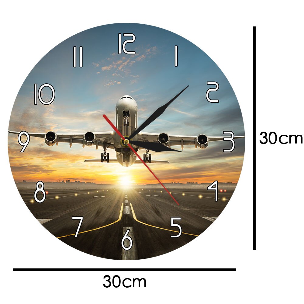 Aircraft Flight Home Decor Wall Clock Aviation Route Acrylic Wall Clock Quartz Silent Modern Airline Custom Wall Watch