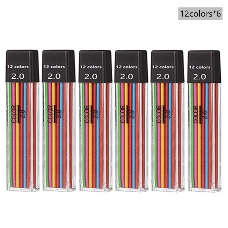 Mechanical Pencil Set 2.0 mm with 2B Black/Colors Lead Refill For Writing Sketching Art Drawing Painting School Automatic Pencil: army green