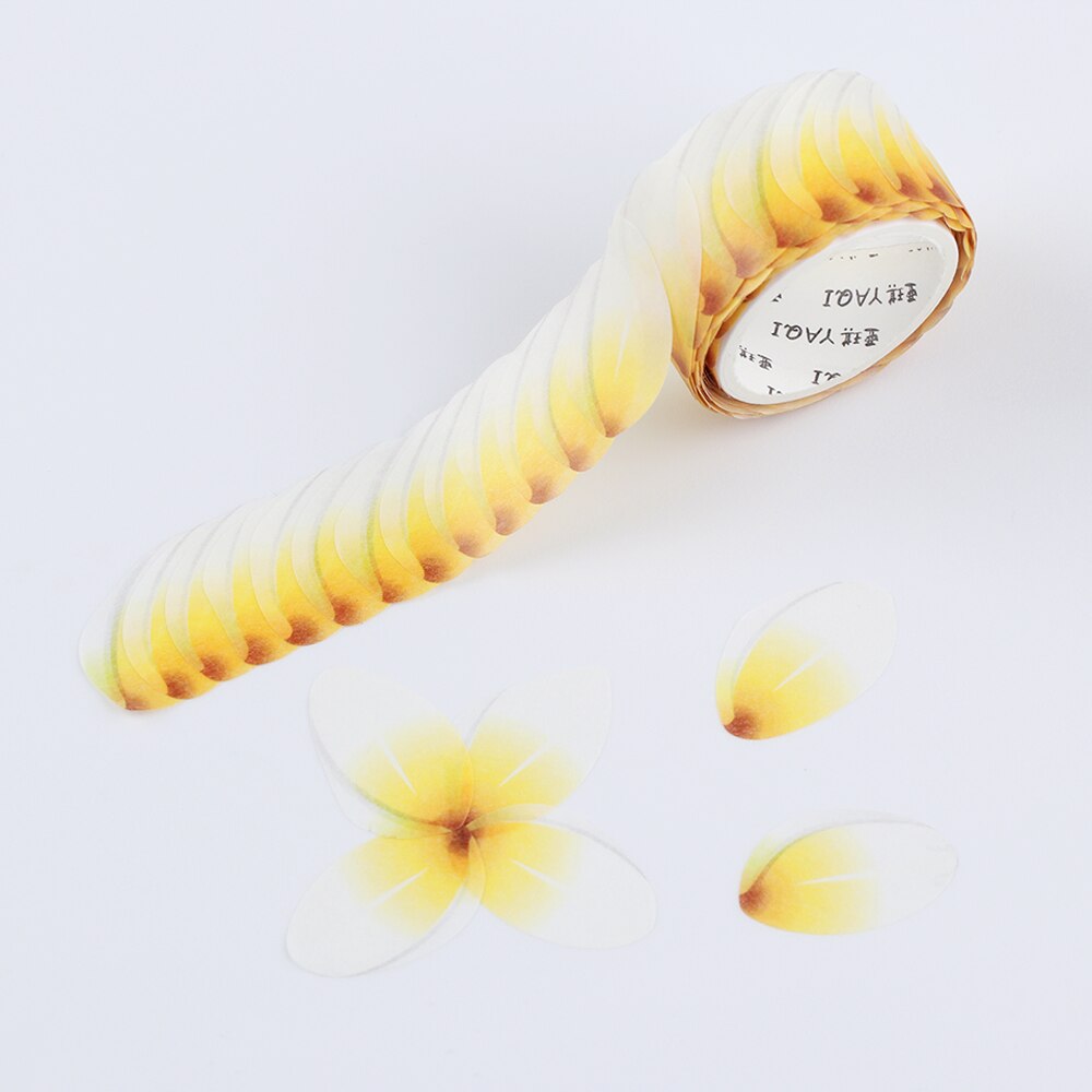 200Pcs/Roll Sakura Marking Tape Flower Petals Paper Tape Decorative Masking Tape Sticky Paper Scrapbooking Diary Paper Stickers: Style-B
