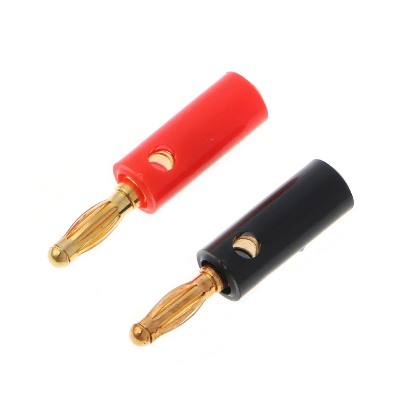 10 stks Banaan Luidsprekerstekkers Zilver 4mm Banaanstekker Connector Voor Audio Video Luidsprekerkabel Adapter Terminal