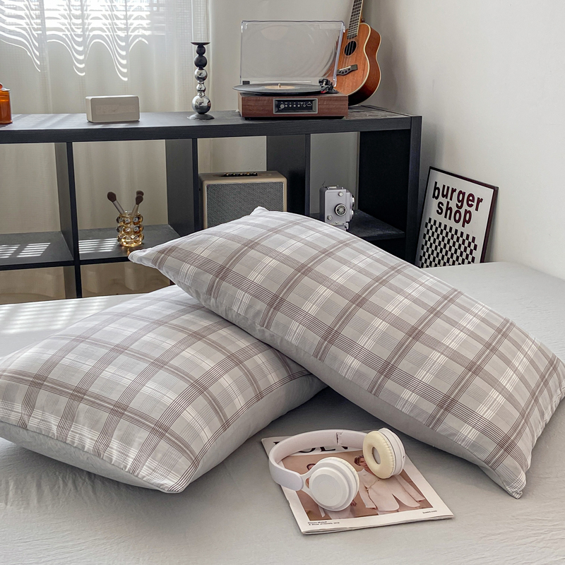 2 uds fundas de almohada suaves funda de almohada rectangular estilo a cuadros funda de almohada 48x74cm fundas de cojín funda almohada funda de almohada para cama de casa: Multicolor