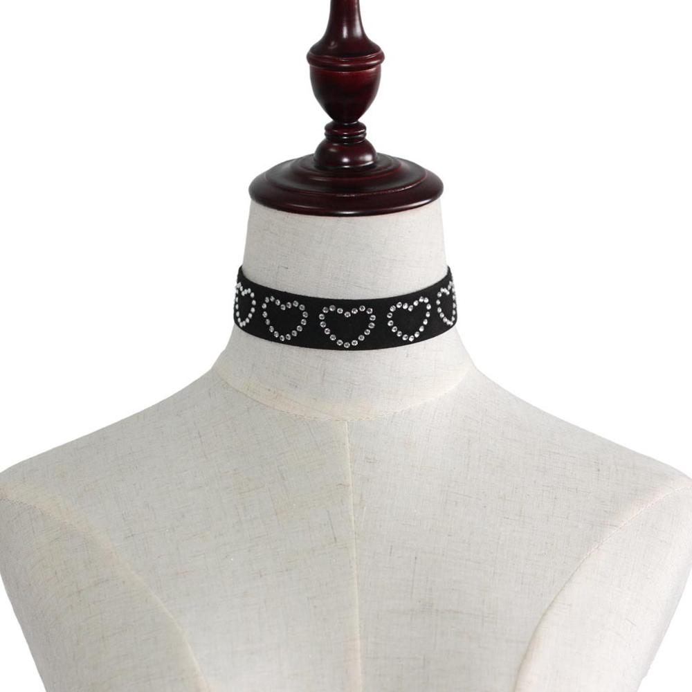 Goth Kleding Harajuku Hart Choker Ketting Liefhebbers Zwart Roze Vriend Y2k Hals Ketting Voor Vrouwen Sieraden