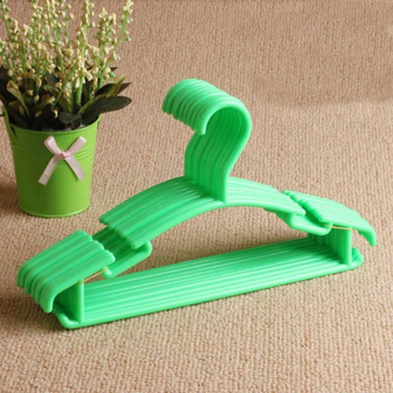 5 Stks/partij Draagbare Kleerhanger Kids Kinderen Peuter Baby Kleding Jas Plastic Hangers Haak Huishoudelijke Organizer: 4