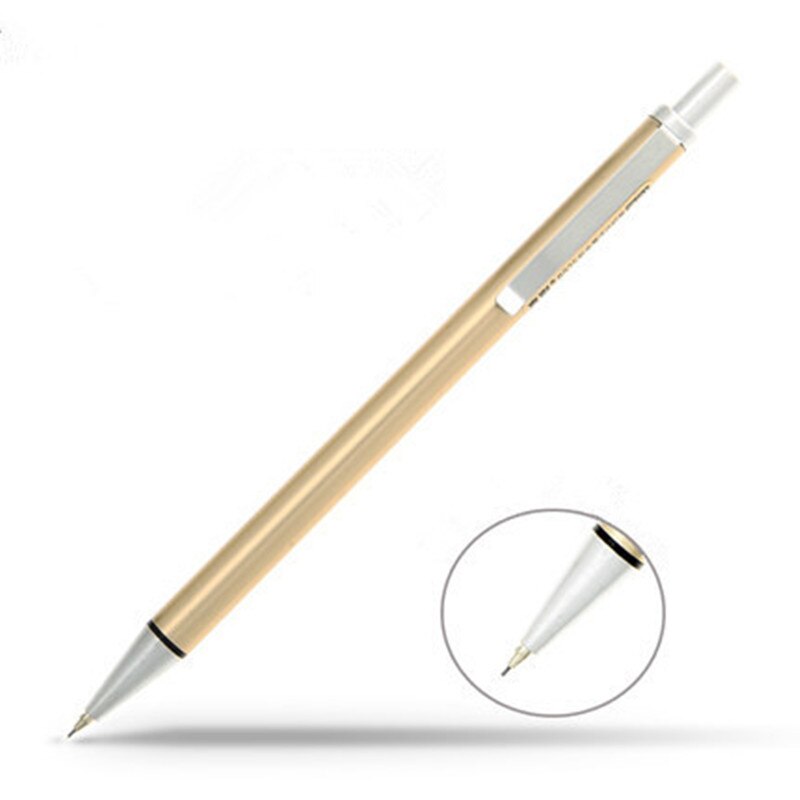 Mechanical Pencil Metal Rod Automatic Drafting Pen 0.5/0.7mm Lead Pens for Office School Supplies Lapiseira Stationery