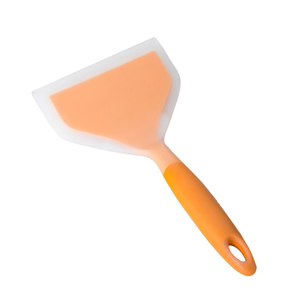 Flexible Heat Resistant Kitchenware Silicone Shovel Opening Jade Pizza Thick Egg Shovel High Temperature Shovel Nonstick Spatula: Orange