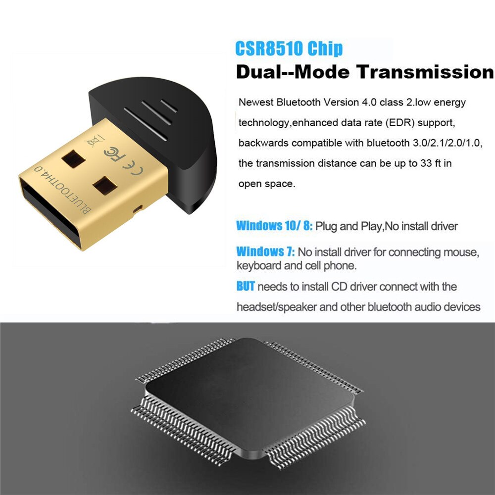 USB Mini Bluetooth 4.0 CSR4.0 Adapter Bluetooth Receiver Wireless Transfer Adapter For PC Laptop Bluetooth Headphones Speakers