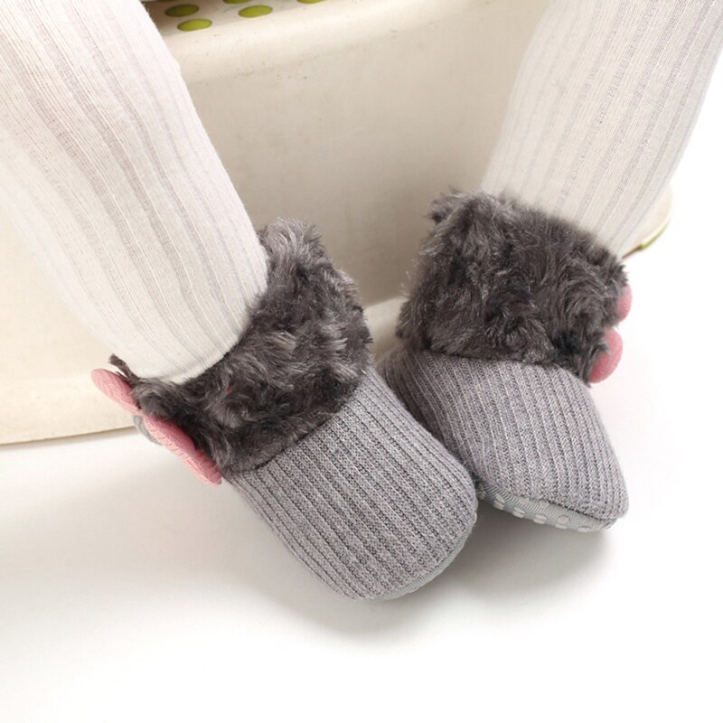 Baby Laarzen Katoen Breien Laarzen Casual Schoenen Eerste Walker Antislip Zachte Zool Schoen 0-18Mons