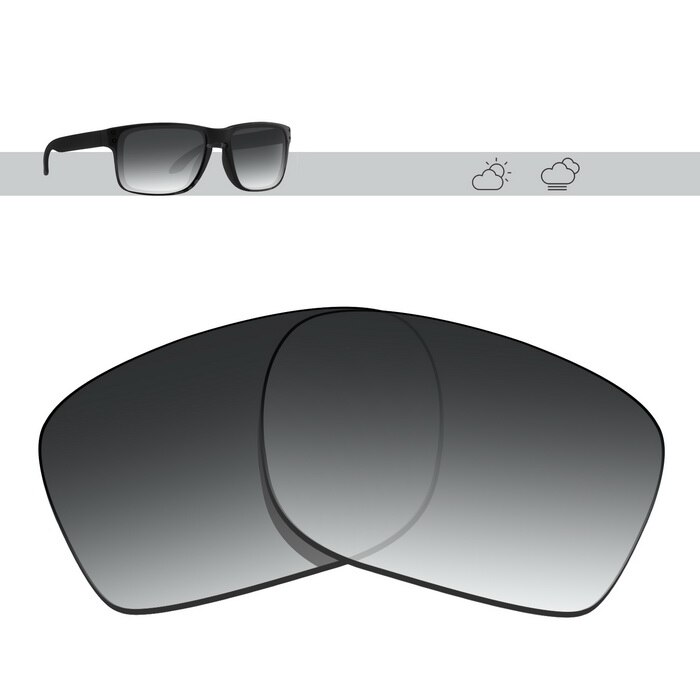 Glintbay Gepolariseerde Vervanging Zonnebril Lenzen Voor Oakley Holbrook-Meerdere Opties: Grey Gradient