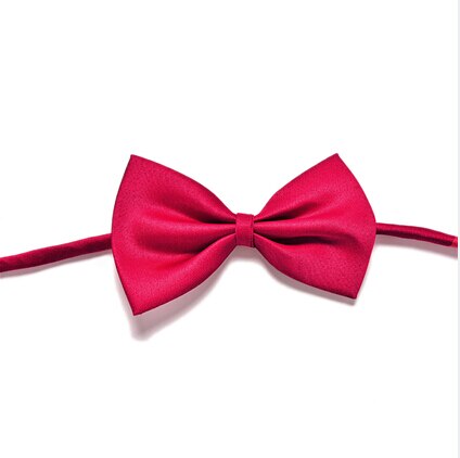 Børn justerbart tilbehør søde børn drenge butterfly ensfarvet bowknot til bryllup dejlige slips børn 1pc: Rødvin