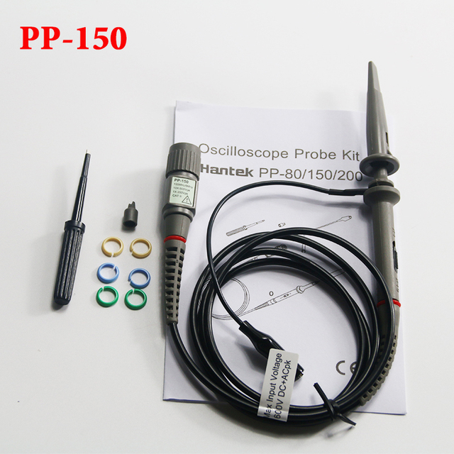 Hantek oscilloskop sond 60 mhz 100 mhz 200 mhz 250 mhz för  ( pp80 pp150 pp200 pp250)  oscilloskop tillbehör: Pp -150(100 mhz)