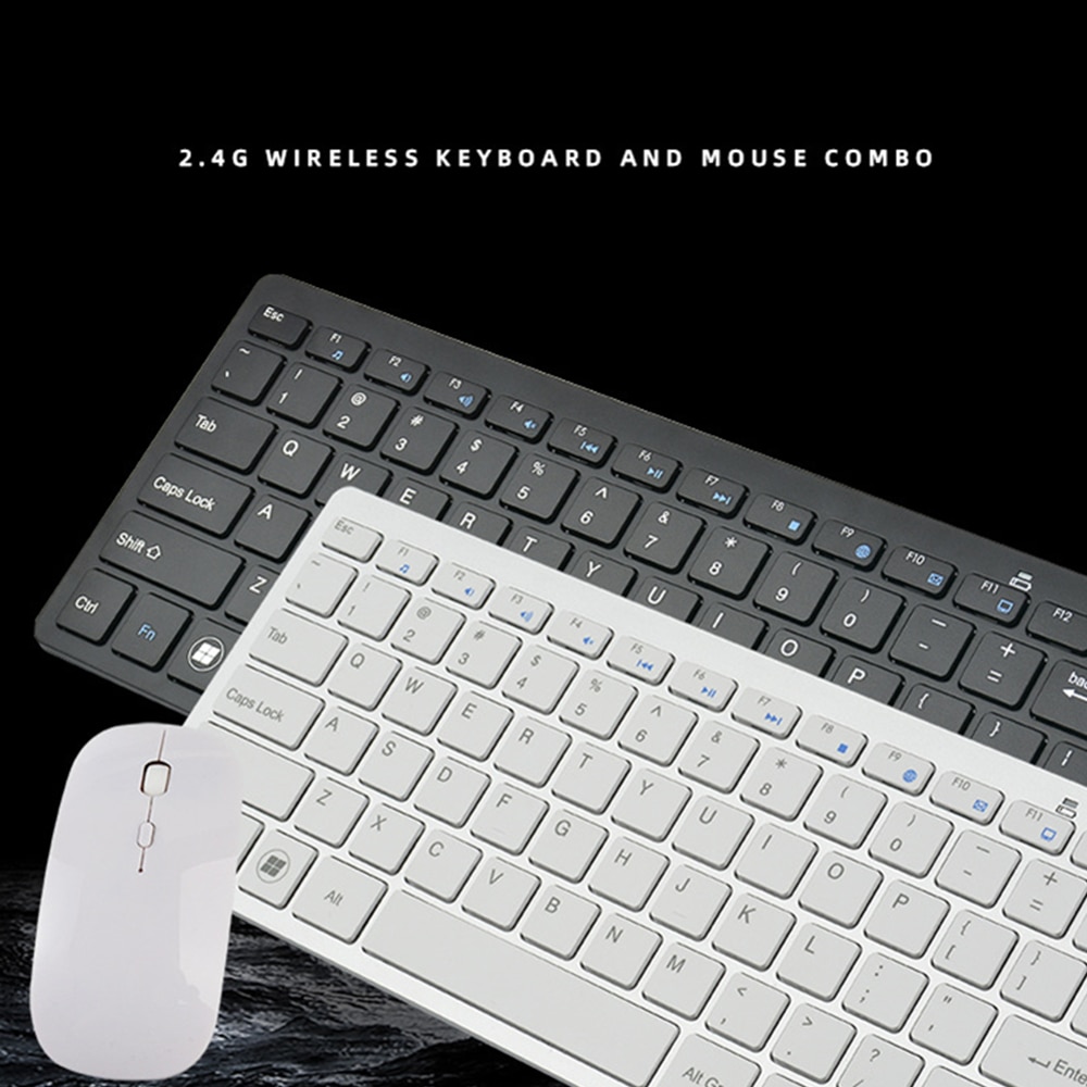 2.4GHz Wireless Keyboard Set Ultra-thin Compact Portable Small Wireless Keyboard And Mouse Game Keyboard