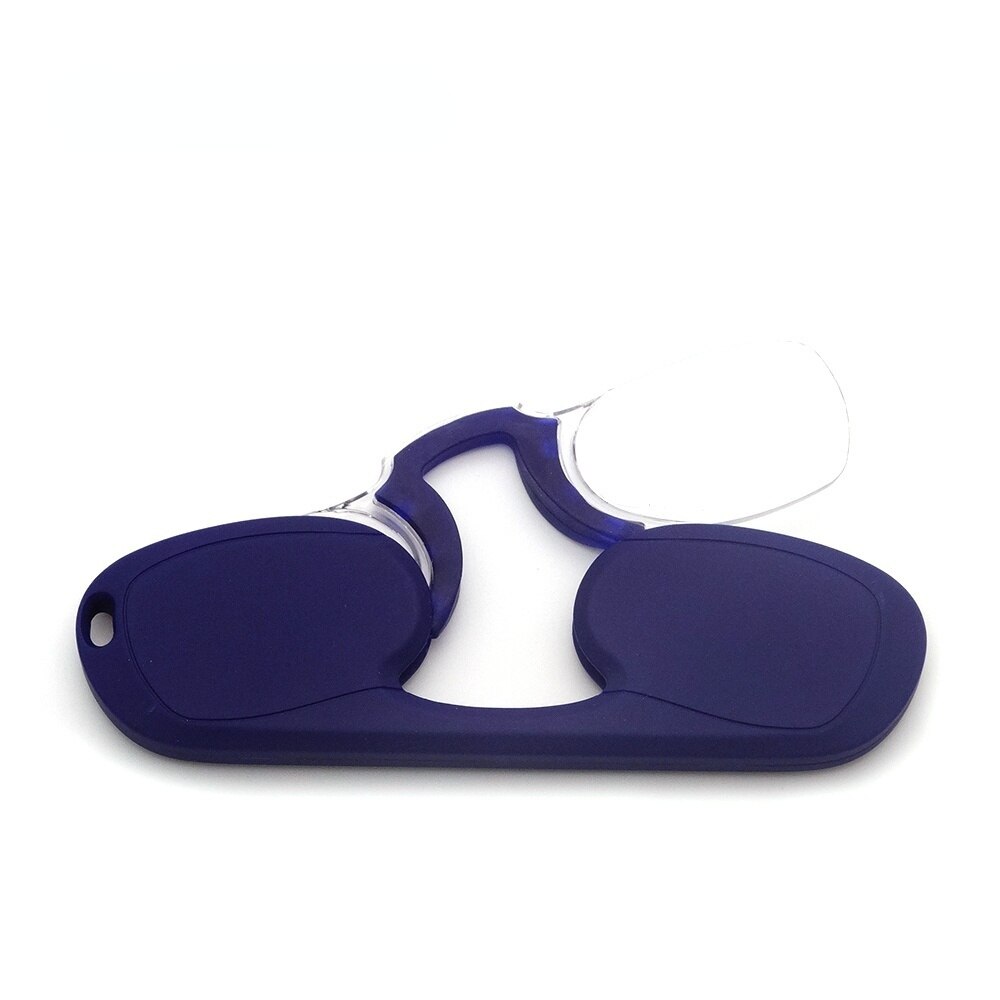 Mini gafas de lectura con Clip para hombre y mujer, anteojos recetados, sin patillas, Pince-nez1.0 + 1,5 + 2,0 + 2,5 + 3,0 + 3,5: Azul / +250