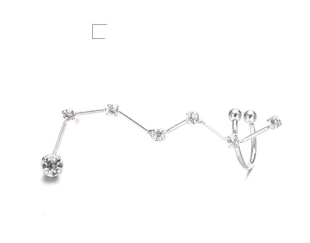 SexeMara Boho Ohr Manschette Brincos Silber Farbe Ohr Clip Ohrringe Set Frauen Erklärung Böhmen Kristall Ohr Cartilag Ohrringe Schmuck