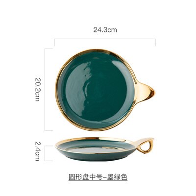 Cuenco de postre de lujo con luz de cerámica, cuenco de ensalada de frutas para desayuno Continental, Decoración de mesa, suministros de servicio de Hotel y restaurante: G
