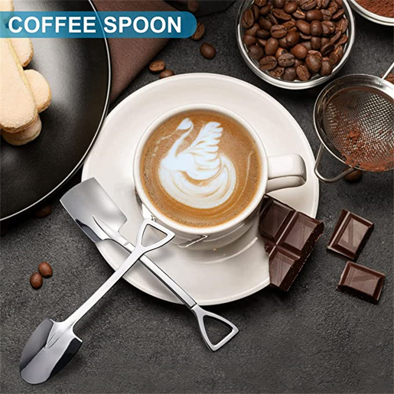 Ice Cream Shovel Spoons Set Stainless Steel Dessert Fruit Chocolate Cake Teaspoons Coffee Spoon Party Spoons Wedding