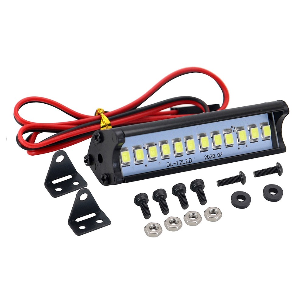Barre lumineuse Led pour toit de voiture Rc, projecteur 53-149mm pour 1/10 Trxxas Trx4 Defender Trx6 G63 Axial Scx10 D90 Rgt Yikon chenille