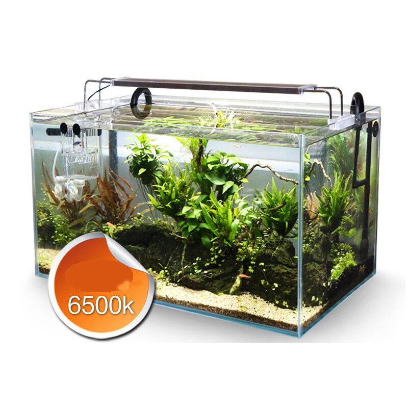 Aquarium LED Light Super Slim Fish Tank Aquatic Waterproof Bright Clip Lamp White LED Plant Grow Lighting 5-24W 220V